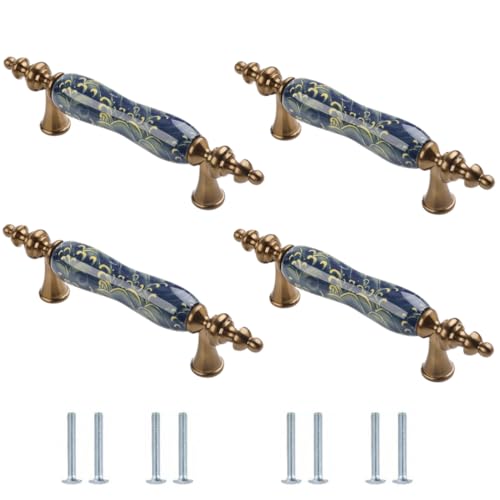 Keramik Schrankgriffe 4 Stück Keramik Schrank Kleiderschrank Schuhschrank Schubladengriffe 126 * 17 * 31mm von SANCHAKOU
