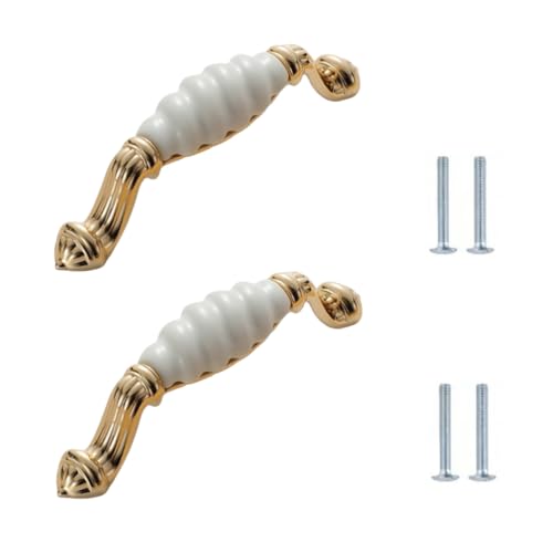 Keramik Schrankknäufe 2 Stück Gold Keramik Griff Schrank Schublade Schuhschrank Kleiderschrank Möbel Hardware 115 * 30mm Keramik Schrankknäufe 2 Stück Gold Keramik Griff Schrank Schublade Schuhschrank Kleiderschrank Möbel Hardware 115 * 30mm von SANCHAKOU