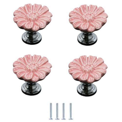 Keramik Schrankknäufe 4 Stück Chinesische Chrysanthemen Keramikgriffe Für Schrank Schublade Tür Bunte Runde Einlochknöpfe Rosa Keramik Schrankknäufe 4 Stück Chinesische Chrysanthemen Keramikgriffe Für Schrank Schublade Tür Bunte Runde Einlochknöpfe Rosa von SANCHAKOU
