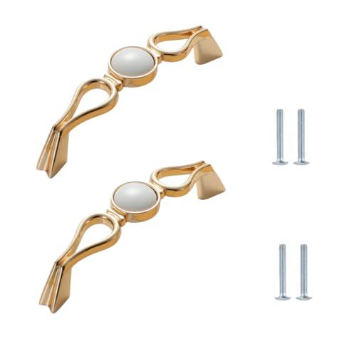 Keramikknäufe 2 Stück Gold Keramik Griff Schrank Schublade Schuhschrank Kleiderschrank Bücherregal Tür Zieht 120 * 30mm von SANCHAKOU