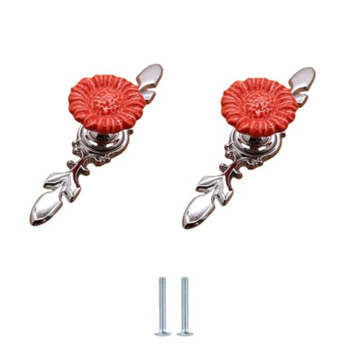 Keramikknäufe 2 Stück Rote Zinklegierung Keramikgriffe Für Schränke Schubladen Kleiderschränke Einlochknöpfe Sonnenblume Klein Keramikknäufe 2 Stück Rote Zinklegierung Keramikgriffe Für Schränke Schubladen Kleiderschränke Einlochknöpfe Sonnenblume Klein von SANCHAKOU