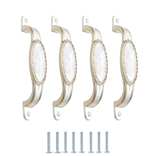 Keramikknäufe 4 Stück Keramik Elfenbein Perlglanz Jade Schrank Schuhschrank Weinschrank Türgriffe 96mm von SANCHAKOU