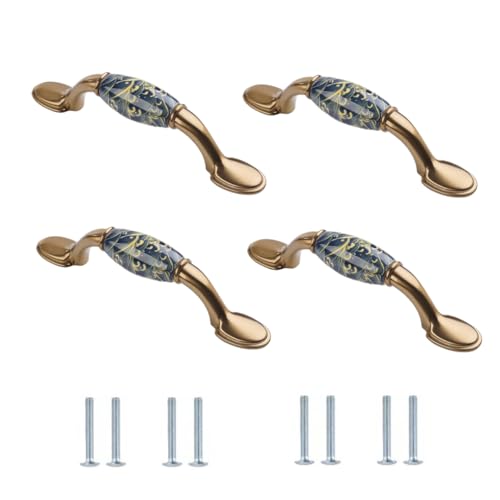 Keramikknäufe 4 Stück Keramik Schrank Kleiderschrank Schuhschrank Schubladengriffe 125 * 18 * 28mm von SANCHAKOU