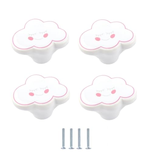 Keramikknäufe 4 Stücke Wolke Einloch Keramikknöpfe Schrankschublade Kindergriff Dekoration Wolke von SANCHAKOU