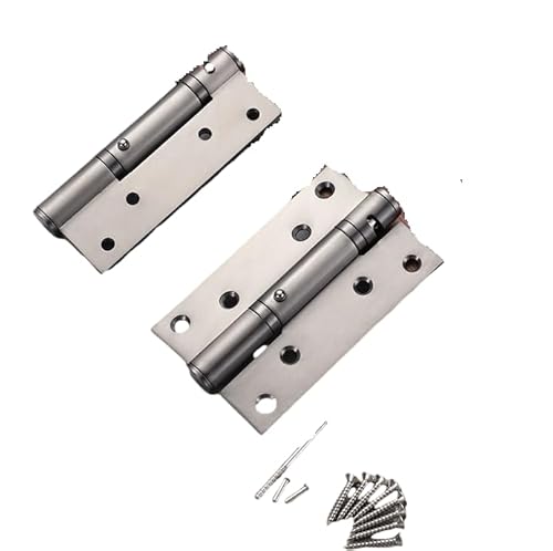 Klappscharniere aus Edelstahl, hydraulischer Puffer, 90-Grad-Positionierung, Türscharniere, Grau, 8,2 x 12,5 cm, 2 Stück Klappscharniere aus Edelstahl, hydraulischer Puffer, 90-Grad-Positionierung, Türscharniere, Grau, 8,2 x 12,5 cm, 2 Stück von SANCHAKOU