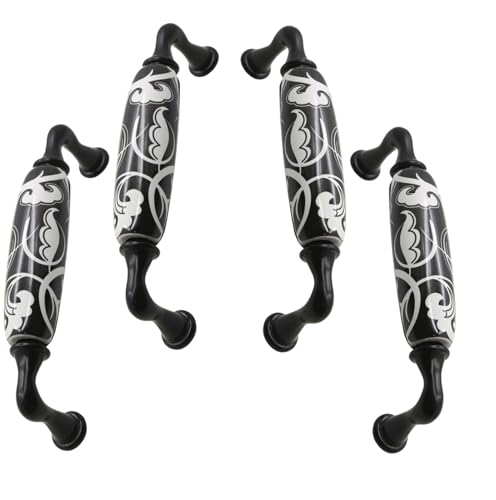Möbelknöpfe 4 Stück Schwarze Keramik Griffe Aus Zinklegierung Marmor Garderobengriffe 143 × 25 × 45mm Möbelknöpfe 4 Stück Schwarze Keramik Griffe Aus Zinklegierung Marmor Garderobengriffe 143 × 25 × 45mm von SANCHAKOU
