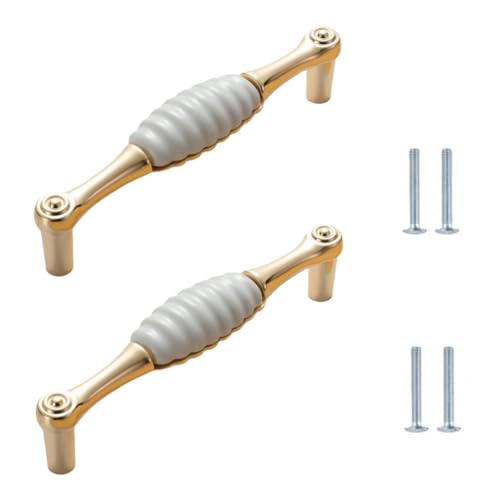 Möbelknopf 2 Stück Gold Keramik Griff Schrank Schublade Schuhschrank Kleiderschrank Möbel Hardware 135 * 32mm von SANCHAKOU