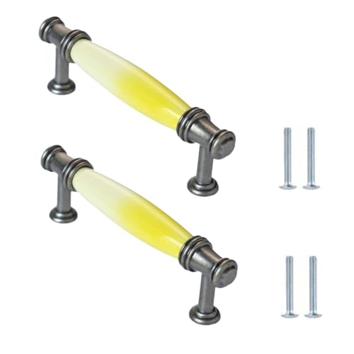 SANCHAKOU Keramik Griffe 2 Stück Farbverlauf Keramik Langgriff Gelb Kleiderschrank Schrank Runde Schranktürgriffe 122 * 19 * 31mm SANCHAKOU Keramik Griffe 2 Stück Farbverlauf Keramik Langgriff Gelb Kleiderschrank Schrank Runde Schranktürgriffe 122 * 19 * 31mm von SANCHAKOU