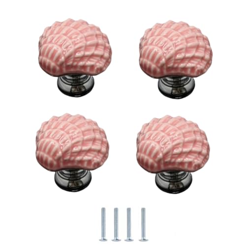 SANCHAKOU Keramik Moebelknopf 4 Stücke Keramik Griff Schublade Kürbis Möbel Schrank Tür Zieht Rosa SANCHAKOU Keramik Moebelknopf 4 Stücke Keramik Griff Schublade Kürbis Möbel Schrank Tür Zieht Rosa von SANCHAKOU
