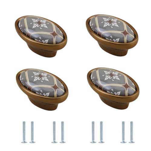 SANCHAKOU Keramik Türgriffe 2 Stücke Kleiderschrank Griff Keramik Champagner Schrank Schublade Tür Zieht 56 * 27mm von SANCHAKOU