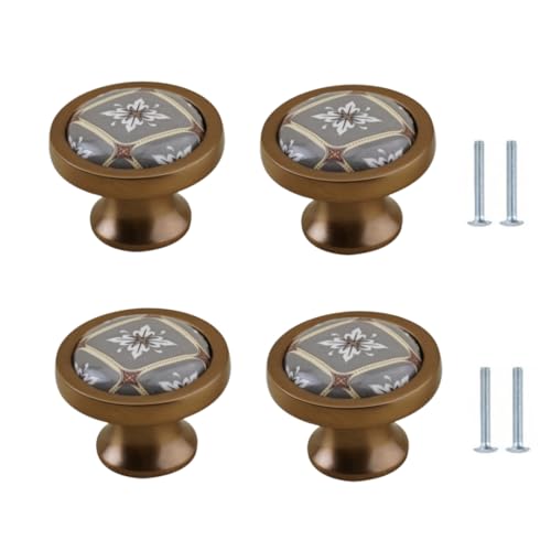 SANCHAKOU Keramikgriff 2 Stücke Kleiderschrank Griff Keramik Champagner Schrank Schublade Tür Zieht 38 * 31mm von SANCHAKOU