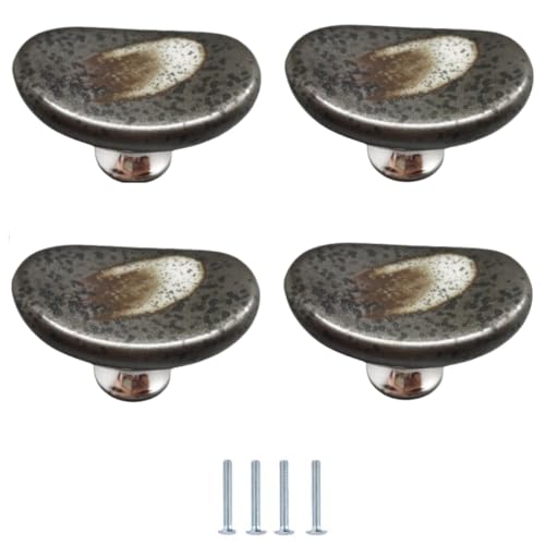 SANCHAKOU Knauf Für Schrank 4 Stücke Keramik Zinklegierung Griffe Für Tür Schublade Schrank 53 * 35mm Braun von SANCHAKOU
