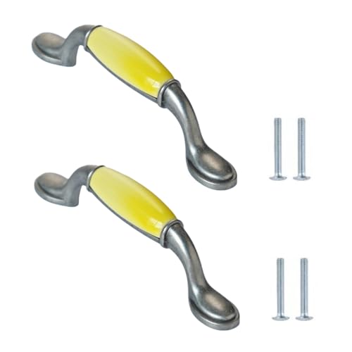 SANCHAKOU Schrankgriffe 2 Stück Farbverlauf Keramik Langgriff Gelb Kleiderschrank Schrank Runde Schranktürgriffe 145 * 20 * 34mm SANCHAKOU Schrankgriffe 2 Stück Farbverlauf Keramik Langgriff Gelb Kleiderschrank Schrank Runde Schranktürgriffe 145 * 20 * 34mm von SANCHAKOU