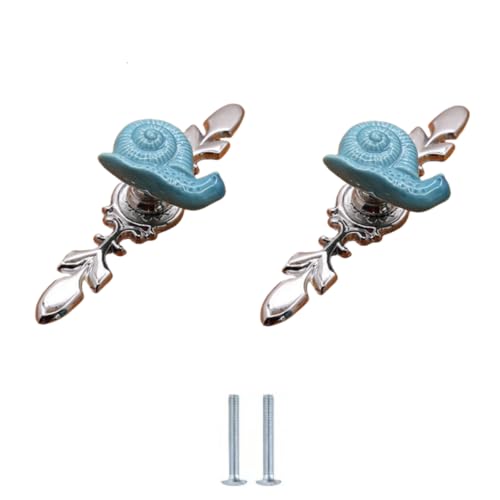 Schrankgriffe 2 Stück Blaue Keramikgriffe Für Schränke Schubladen Kleiderschränke Runde Zinklegierung Einlochknöpfe Schnecke Klein Schrankgriffe 2 Stück Blaue Keramikgriffe Für Schränke Schubladen Kleiderschränke Runde Zinklegierung Einlochknöpfe Schnecke Klein von SANCHAKOU