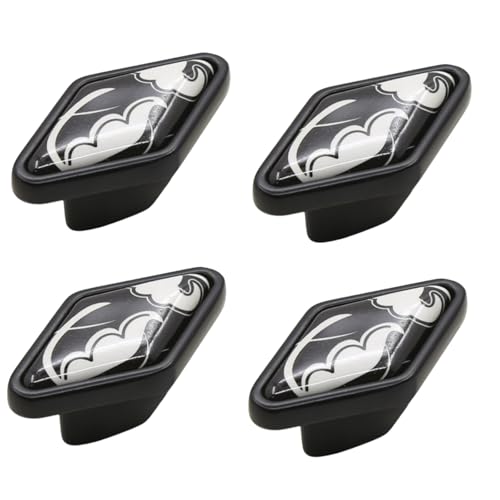 Schrankgriffe Vintage 4 Stück Schwarze Keramik Griffe Aus Zinklegierung Marmor Garderobengriffe 51 × 28 × 25mm Schrankgriffe Vintage 4 Stück Schwarze Keramik Griffe Aus Zinklegierung Marmor Garderobengriffe 51 × 28 × 25mm von SANCHAKOU