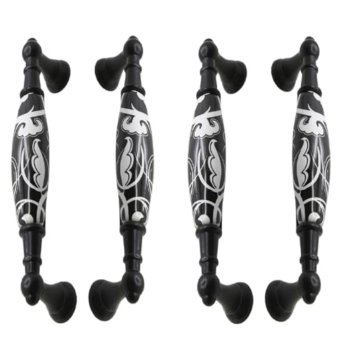 Schubladengriffe 4 Stück Schwarze Keramik Griffe Aus Zinklegierung Marmor Garderobengriffe 146 × 24 × 42mm Schubladengriffe 4 Stück Schwarze Keramik Griffe Aus Zinklegierung Marmor Garderobengriffe 146 × 24 × 42mm von SANCHAKOU