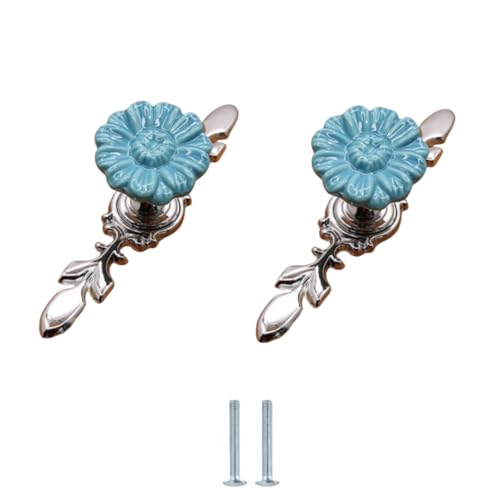 Schubladenknöpfe 2 Stück Blaue Keramikgriffe Für Schränke Schubladen Kleiderschränke Runde Zinklegierung Einlochknöpfe Chrysantheme Klein Schubladenknöpfe 2 Stück Blaue Keramikgriffe Für Schränke Schubladen Kleiderschränke Runde Zinklegierung Einlochknöpfe Chrysantheme Klein von SANCHAKOU