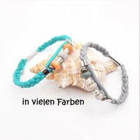 Hunde-Schmuckhalsband, Nappaleder, Geflochten, 3 X 4 Mm, Umfang 20-40 cm, Bajonettverschluss von SANCHOdoglove