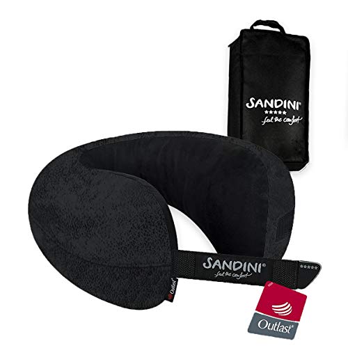SANDINI TravelFix Regular Size – Outlast Antikleder-Optik – Premium Reisekissen Made in EU/Nackenkissen mit ergonomischer Stützfunktion – Gratis Transporttasche mit Befestigungs-Clip SANDINI TravelFix Regular Size – Outlast Antikleder-Optik – Premium Reisekissen Made in EU/Nackenkissen mit ergonomischer Stützfunktion – Gratis Transporttasche mit Befestigungs-Clip von SANDINI