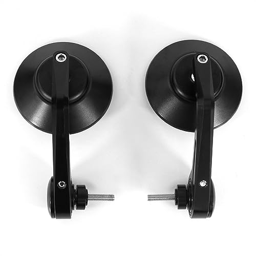 SANDNE Lenkerendenspiegel Für Triumph Für Thruxton 900 2004-2018 2019 7/8" 22mm Motorrad Universal Bar End Spiegel Griff Bar Rückspiegel Motorradspiegel (Farbe : Schwarz) von SANDNE