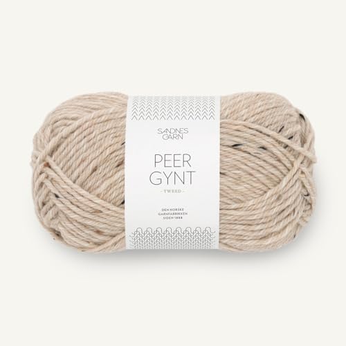 SANDNES GARN Peer Gynt - Farbe: Beigemelert Natur Tweed (2730) - 50 g/ca. 91 m Wolle von Sandnes Garn