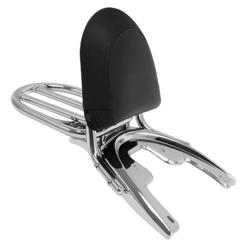 SANDSIS Gepäckträger Für V-Rod VRSCA VRSCB VRSCD 2002-2006 VRSCSE 2005 Rückenlehne Gepäck Rack Sissy Bar Grundplatte Motorrad Hinteres Gepäckträger(Chrome) von SANDSIS