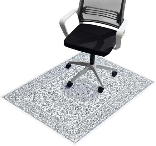 Bürostuhlmatte für Hartholzböden, 91,4 x 121,9 cm, Schreibtischstuhlmatten mit Schlosskante, kein Aufrollen, Bodenschoner für Stühle mit rutschfester Unterseite, maschinenwaschbar, Bodenmatte für Bürostuhlmatte für Hartholzböden, 91,4 x 121,9 cm, Schreibtischstuhlmatten mit Schlosskante, kein Aufrollen, Bodenschoner für Stühle mit rutschfester Unterseite, maschinenwaschbar, Bodenmatte für von SANGFOR