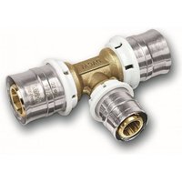 Aluverbund Pressfitting SANHA bleifrei T-Stück Mittelabgang reduziert 26 x 3 - 16 x 2 - 26 x 3 Multikontur DVGW von SANHA