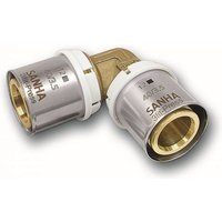 Aluverbund Pressfitting SANHA bleifrei Winkel 90° 63 x 3 Multikontur DVGW von SANHA