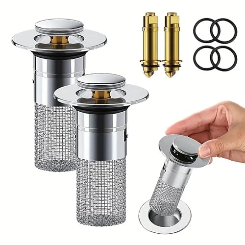 SANHIGHEND 1/2 Stücke Neu Abflusssiebe aus Rostfreiem, Psel für 34-40mm Abfluss Ablauf (2) von SANHIGHEND
