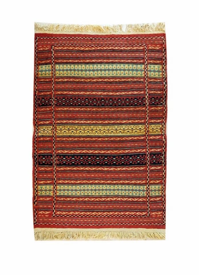 Orientteppich Handgewebter Kelim Teppich 82x132 cm 100 % Schurwolle, SANICK, Unikat von SANICK