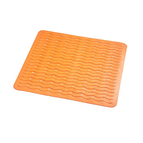 SANIMIX Duscheinlage, Duschmatte, Sicherheitseinlage für die Dusche Modell Dune Größe: 54 x 54cm Farbe: Orange von SANIMIX