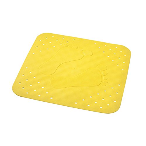 SANIMIX Duscheinlage, Duschmatte, Sicherheitseinlage für die Dusche Modell Little Feets Größe: 54 x 54cm Farbe: Gelb von SANIMIX