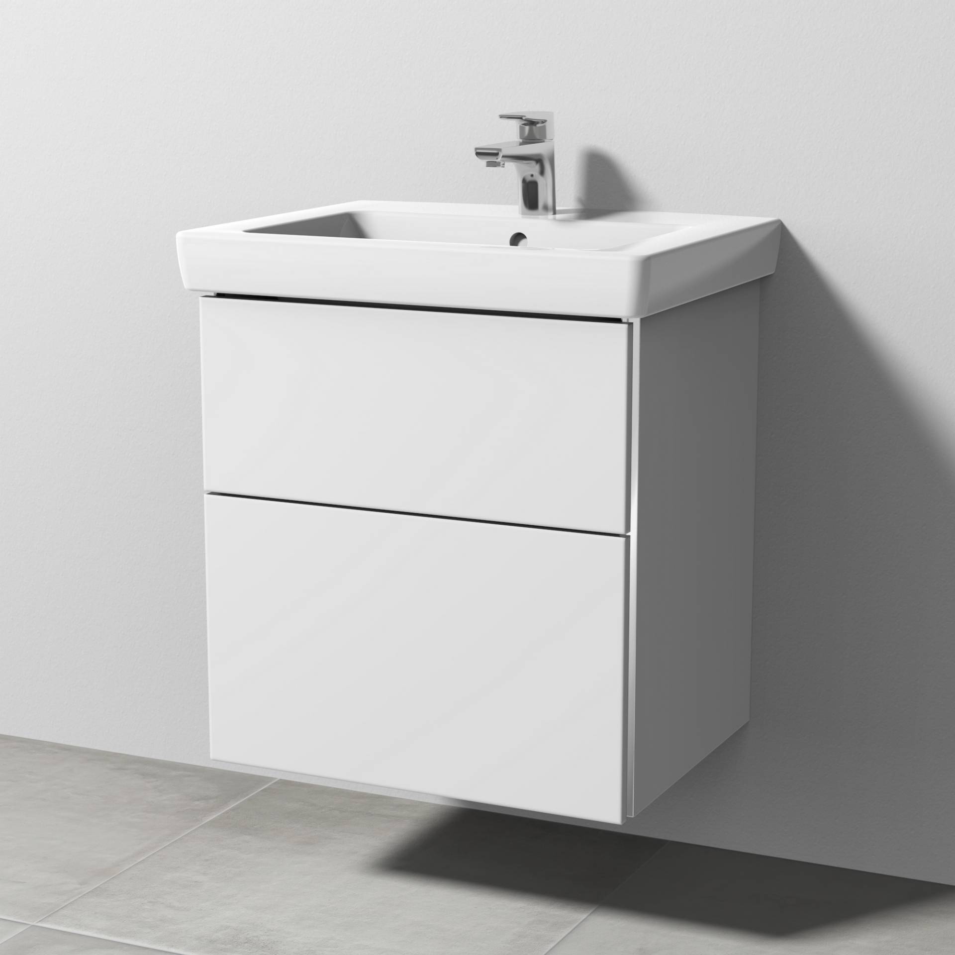 SANIPA Waschbeckenunterschrank 'Subway 2.0' weiß 55 x 59,3 x 44,7 cm von SANIPA