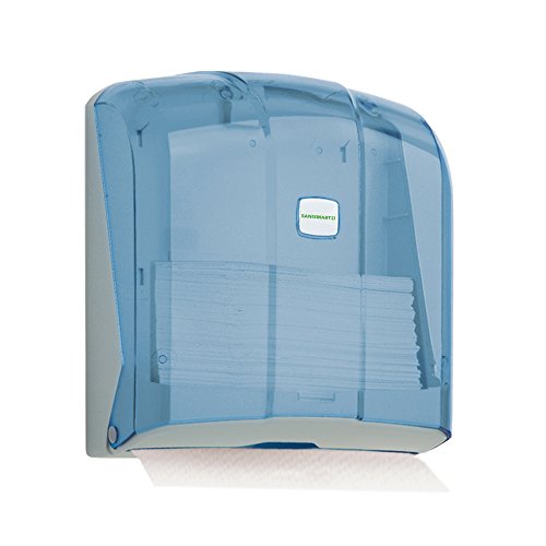 SANISMART Handtuchspender Florence für 400 Blatt C&V-Falz max. 25 cm, Farben:Transparent von SANISMART
