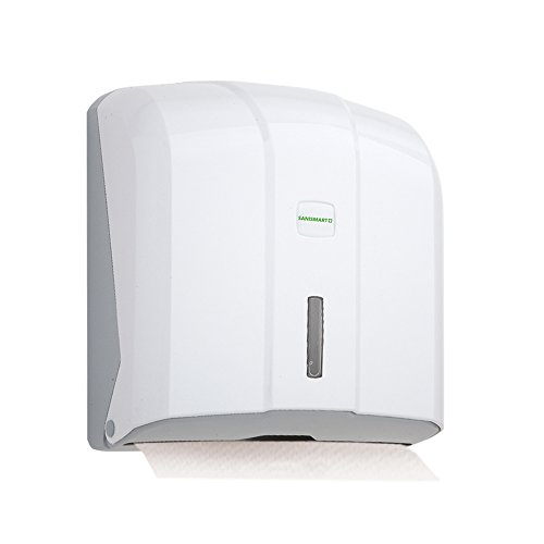 SANISMART Handtuchspender Florence für 400 Blatt C&V-Falz max. 25 cm, Farben:Weiß SANISMART Handtuchspender Florence für 400 Blatt C&V-Falz max. 25 cm, Farben:Weiß von SANISMART
