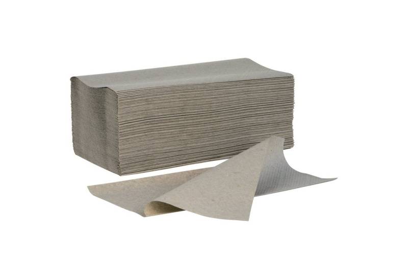 SANISMART Papierhandtuch Handtuchpapier 1-lagig V-Falz 25 x 23 Krepp Natur 5000 Blatt von SANISMART