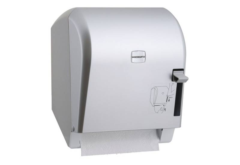 SANISMART Papierhandtuch SANISMART Handtuchrollenspender Kunststoff mit Hebelbedienung von SANISMART