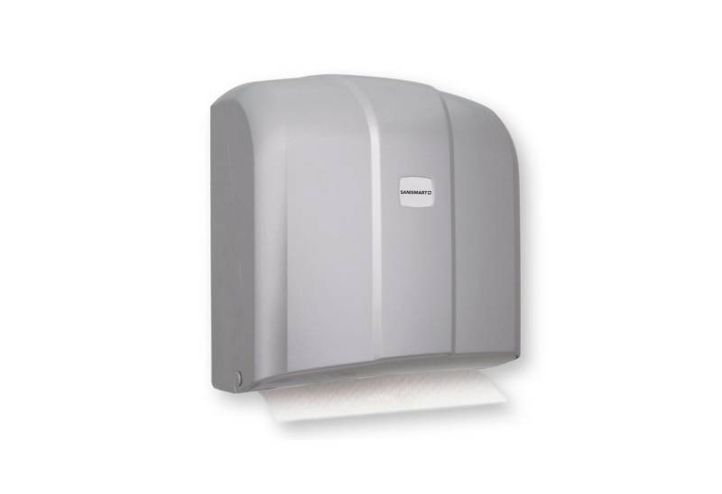 SANISMART Papierhandtuch SANISMART Handtuchspender FLORENCE für 400 Blatt C&V-Falz max. 25 cm von SANISMART