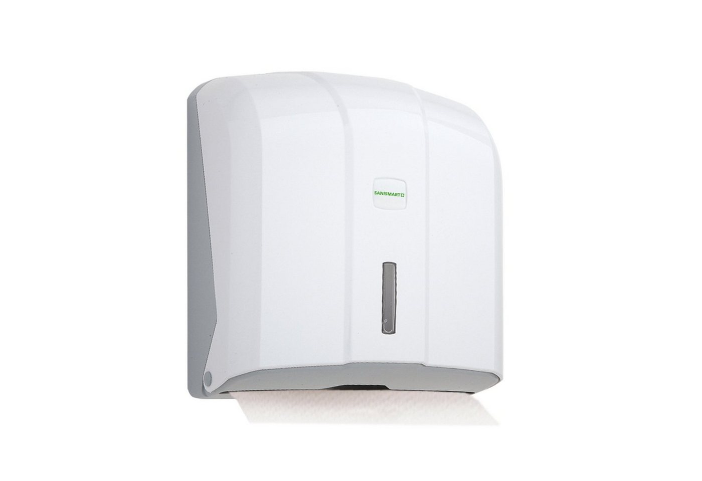 SANISMART Papierhandtuch SANISMART Handtuchspender FLORENCE für 400 Blatt C&V-Falz max. 25 cm von SANISMART