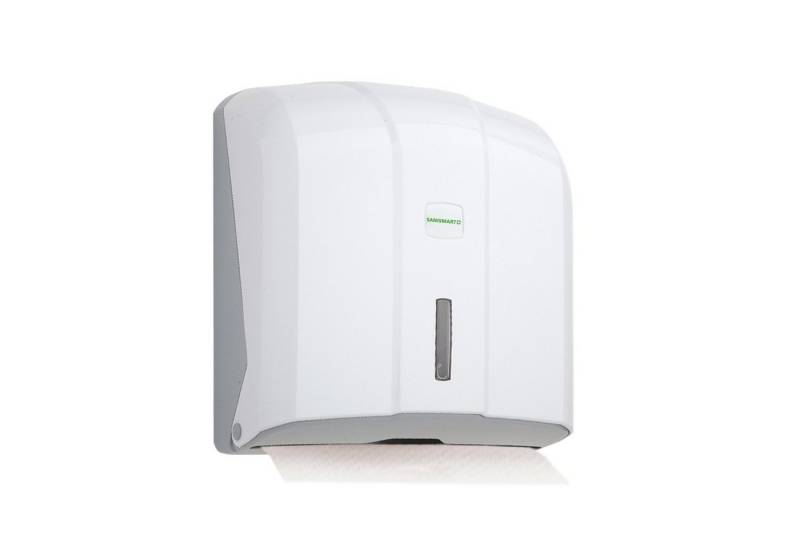 SANISMART Papierhandtuch SANISMART Handtuchspender FLORENCE für 400 Blatt C&V-Falz max. 25 cm SANISMART Papierhandtuch SANISMART Handtuchspender FLORENCE für 400 Blatt C&V-Falz max. 25 cm von SANISMART