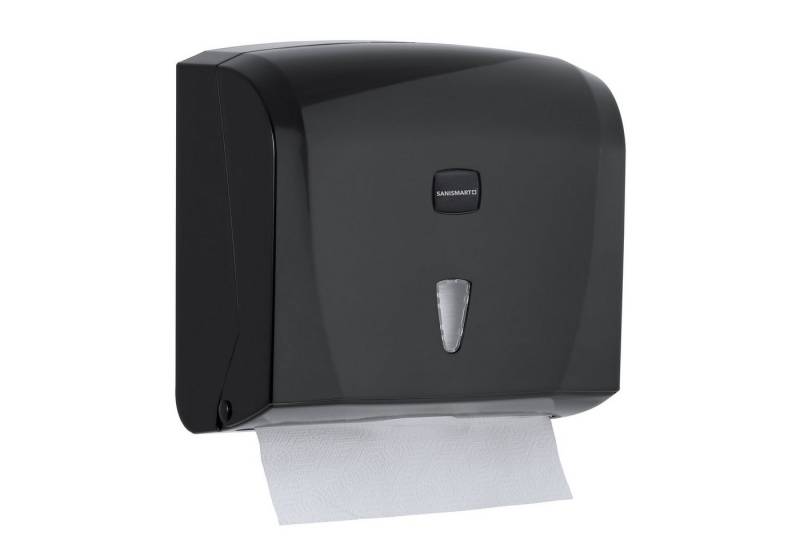SANISMART Papierhandtuch SANISMART Handtuchspender STELLA für 300 Blatt C-V-Falz max. 24 cm von SANISMART