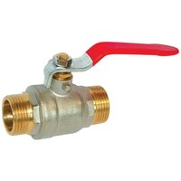Absperrhahn mit Kugelventil - Messing - PN25 - M/M - Rote Griffel ROBINET BOISSEAU SPH. LAITON MM BATIMENT 50X60 P.ROUGE PI PN25 von SANITAIRE-DISTRIBUTION