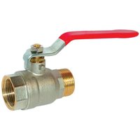 Sanitaire-distribution - Kugelhahn - Messing - Male Female - Roter Flachgriff 33x42 - PN20 von SANITAIRE-DISTRIBUTION