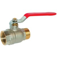 Sanitaire-distribution - Kugelhahn - Messing - Male Female - Roter Flachgriff 40x49 - PN20 von SANITAIRE-DISTRIBUTION