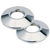Sanitaire-distribution - Verchromte gewölbte Rosette zum Anschrauben 12x17 (Paar) von SANITAIRE-DISTRIBUTION