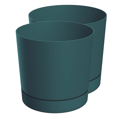 Zero Home - 2er Set Blumentöpfe I Blumentopf mit Untersetzer I Moderne Design I Aus Haltbarem Material I Schale mit Entwässerungslöchern I Hergestellt in EU I Premium Qualität I BLAU ⌀ 18 cm Zero Home - 2er Set Blumentöpfe I Blumentopf mit Untersetzer I Moderne Design I Aus Haltbarem Material I Schale mit Entwässerungslöchern I Hergestellt in EU I Premium Qualität I BLAU ⌀ 18 cm von SANITEASY