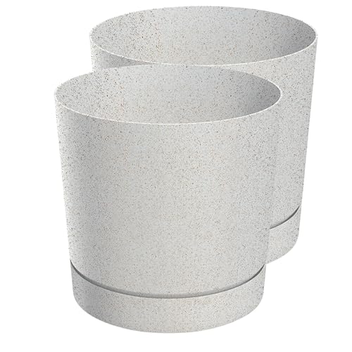 Zero Home - 2er Set Blumentöpfe I Blumentopf mit Untersetzer I Moderne Design I Aus Haltbarem Material I Schale mit Entwässerungslöchern I Hergestellt in EU I Premium Qualität I WEIß ECO ⌀ 15 cm Zero Home - 2er Set Blumentöpfe I Blumentopf mit Untersetzer I Moderne Design I Aus Haltbarem Material I Schale mit Entwässerungslöchern I Hergestellt in EU I Premium Qualität I WEIß ECO ⌀ 15 cm von SANITEASY