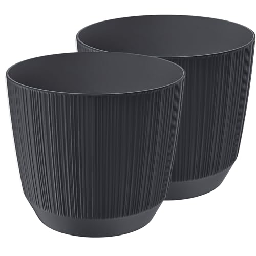 Zero Home - Blumentöpfe I 2 Stück Blumenübertopf Set I Classic Design I Aus Haltbarem Material I Keine Abflusslöcher I Hergestellt in EU I Premium Qualität I SCHWARZ - ⌀ 20 cm Zero Home - Blumentöpfe I 2 Stück Blumenübertopf Set I Classic Design I Aus Haltbarem Material I Keine Abflusslöcher I Hergestellt in EU I Premium Qualität I SCHWARZ - ⌀ 20 cm von SANITEASY