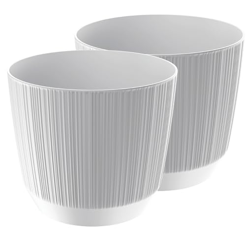 Zero Home - Blumentöpfe I 2 Stück Blumenübertopf Set I Classic Design I Aus Haltbarem Material I Keine Abflusslöcher I Hergestellt in EU I Premium Qualität I WEIß - ⌀ 20 cm Zero Home - Blumentöpfe I 2 Stück Blumenübertopf Set I Classic Design I Aus Haltbarem Material I Keine Abflusslöcher I Hergestellt in EU I Premium Qualität I WEIß - ⌀ 20 cm von SANITEASY
